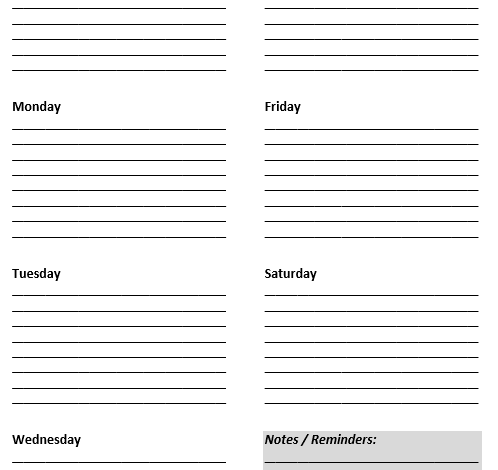 Weekly Planner