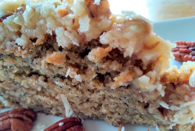 Banana Cake with Coconut Caramel Topping